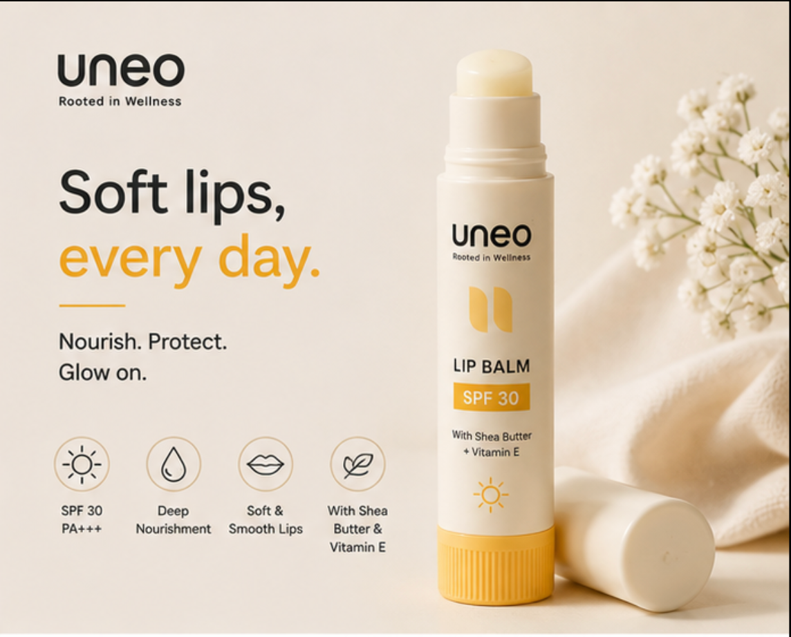 Uneo SPF 30 Lip Balm — Shea Butter & Vitamin E | 4.5g